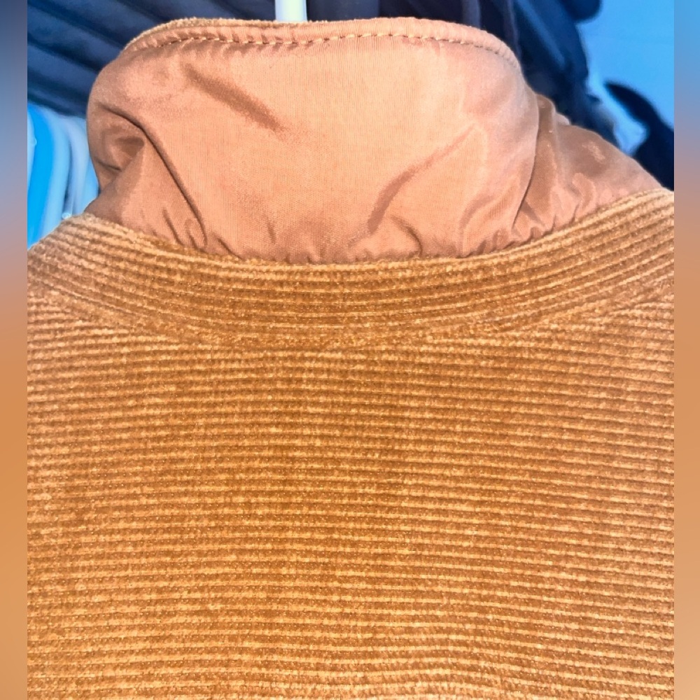 Kenneth Cole Corduroy Sherpa Jacket - Rust Orange - Picture 5 of 5